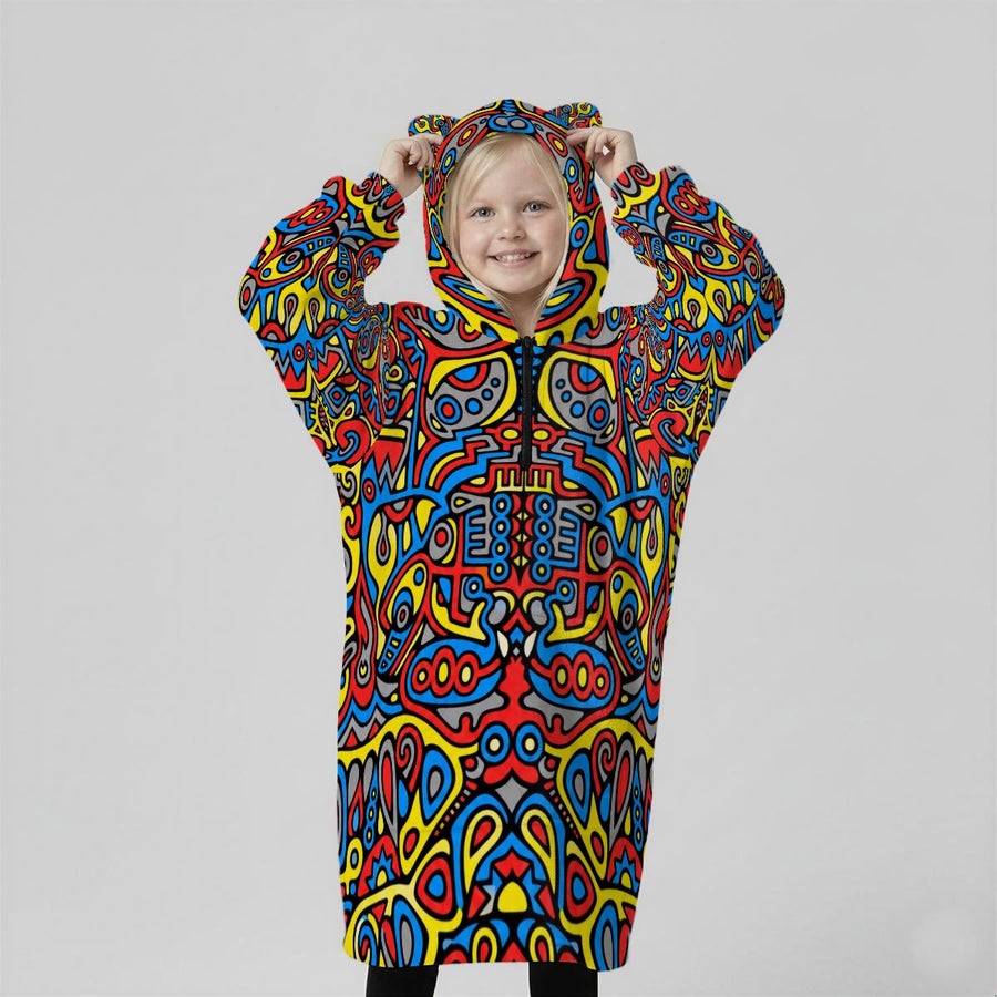 Butterfly Dreams - Kids Hooded Blanket with Ears