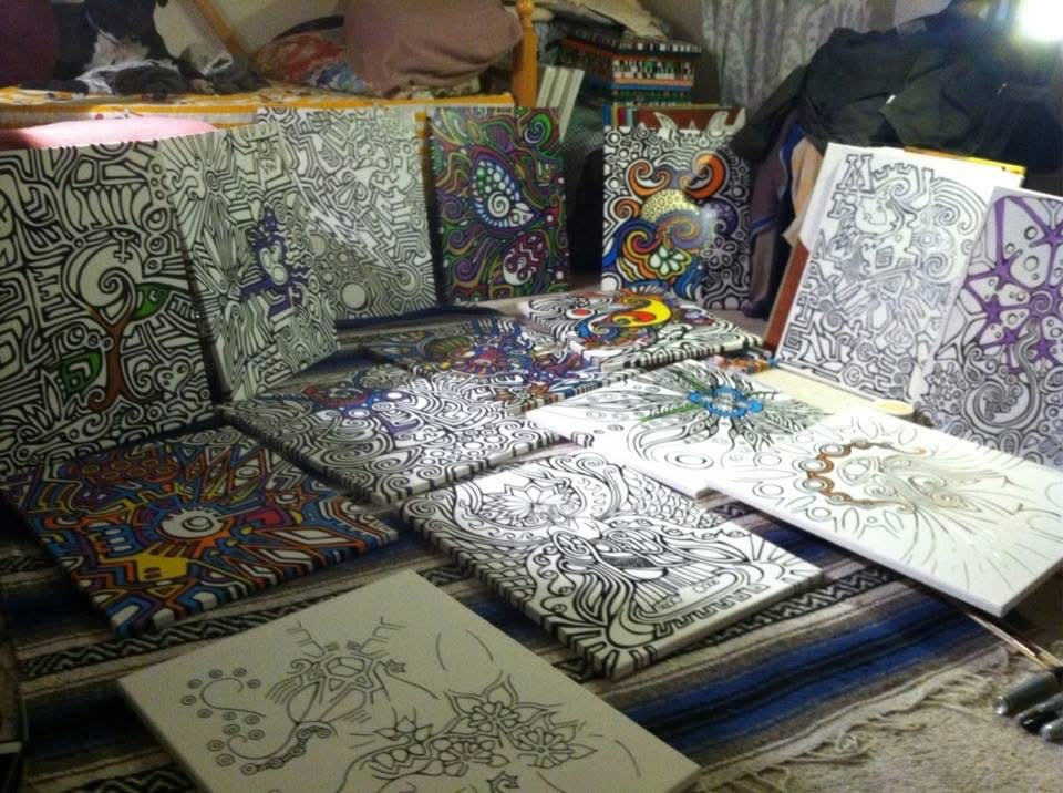 Chaos Pattern art show booth