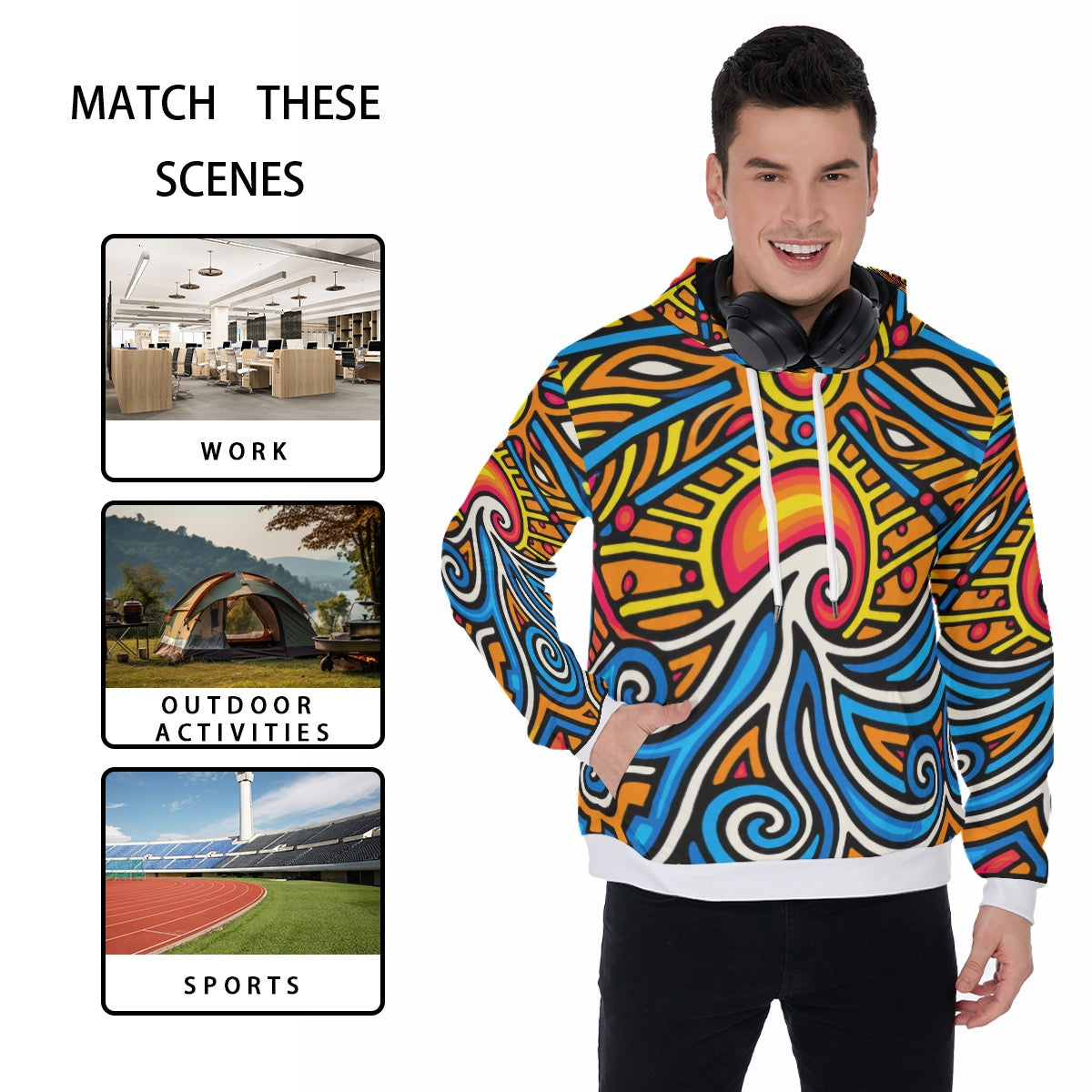 Sunset Wave - Thick Hoodie
