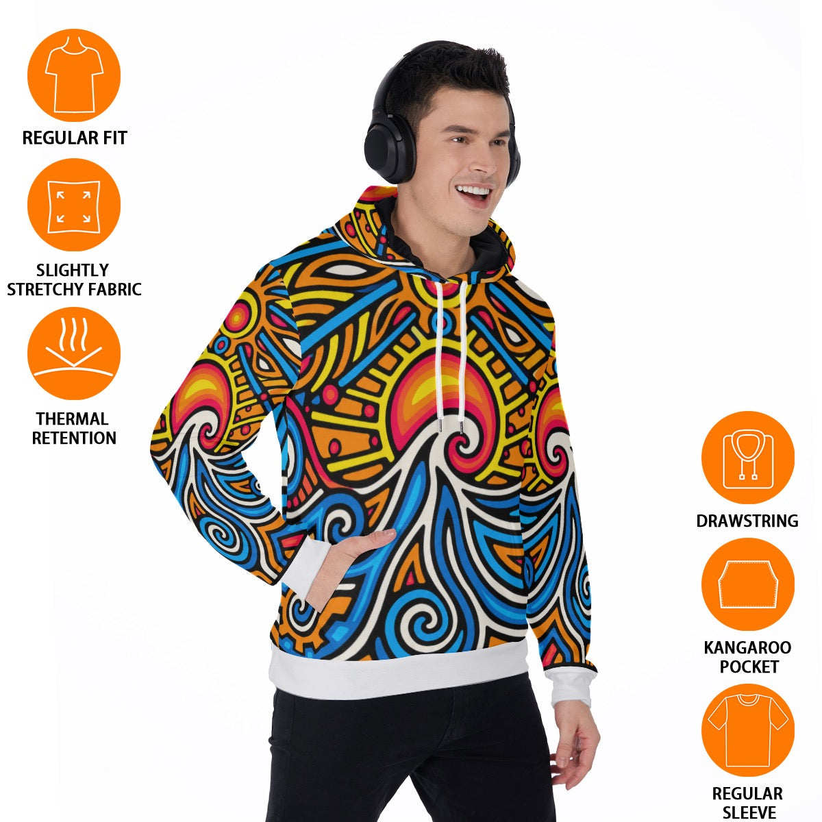 Sunset Wave - Thick Hoodie