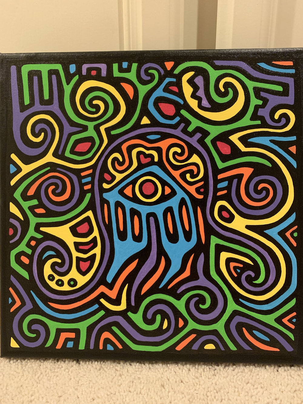 Eye in hand - original painting by James S. Chen
